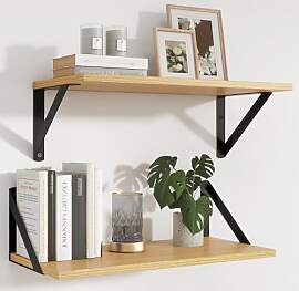 Feihorrm Wandregal 2er Set, Schweberegal 40 x 30 x 