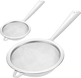 Feinmaschiges Edelstahl-Sieb - 2er Pack, großes