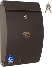 FEINZ Briefkasten Edelstahl Braun - Wandmontage