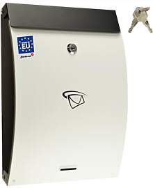 FEINZ Briefkasten Edelstahl Schwarz-Weiss -