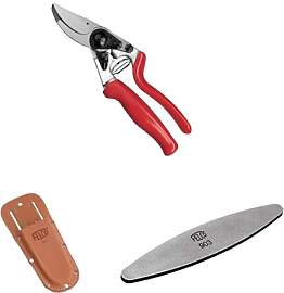 FELCO 12 Rollgriff-Gartenschere mit Lederholster