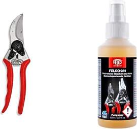 FELCO 2 Gartenschere mit Schutzhandschuhen FELCO