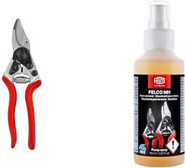 FELCO 6 Kompakt-Gartenschere mit Schutzhandschuhen 