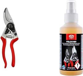 FELCO 8 Gartenschere mit Arbeitshandschuhen FELCO