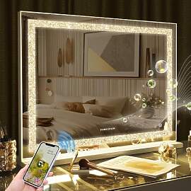 FENCHILIN Bluetooth Hollywood Spiegel 80x60 cm