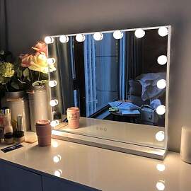 FENCHILIN Hollywood Spiegel mit 15 LED Lampen