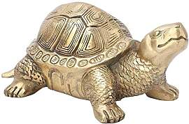 Feng Shui Schildkröte aus Messing, Glücksbringer 