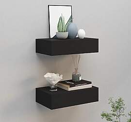 FENLAX Schweberegal mit Schublade 40x23,5x10cm 2