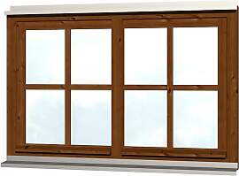 Fenster SKANHOLZ "Doppelfenster", braun