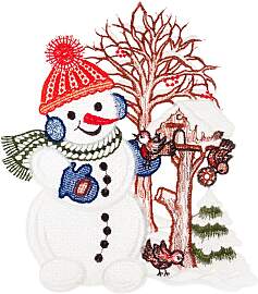 Fensterbild "Fensterbild "Schneemann mit 