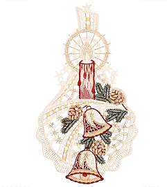 Fensterbild "Kerze und Glocken" Gr. 1,