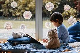 Fensterbild Winnie the Pooh Wonderful Bubbles -