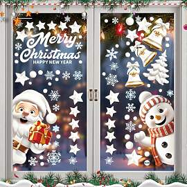 Fensterbilder Weihnachten Selbstklebend, 9 Blatt
