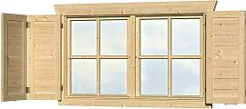 Fensterladen SKANHOLZ, beige (natur), Massivholz,