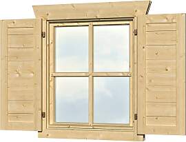Fensterladen SKANHOLZ, beige (natur), Massivholz,