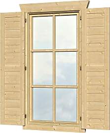 Fensterladen SKANHOLZ, beige (natur), Massivholz,