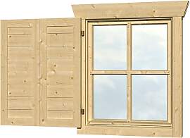 Fensterladen SKANHOLZ, beige (natur), Massivholz,