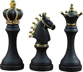 Fenteer 3er-Pack Schachfiguren Statue Skulptur