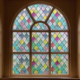 FEOMOS Fensterfolie Blickdicht Bunt, Regenbogen