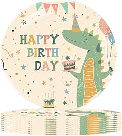Fesnova 9 Zoll Dino Geburtstag Pappteller, 10
