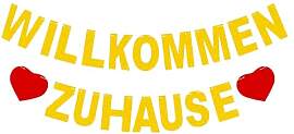 Fesnova Girlande willkommen Zuhause Familie Party, 