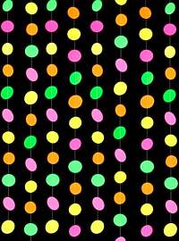 Fesnova Neon Perlenvorhang Schwarzlicht Deko, 5cm