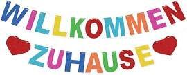 Fesnova willkommen Zuhause Banner Bunt, Willkommen 