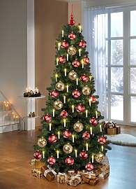 Festlicher Christbaumschmuck, Rot, Größe