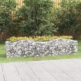 Festnight Gabionen Hochbeet Metall 200x50x50 cm