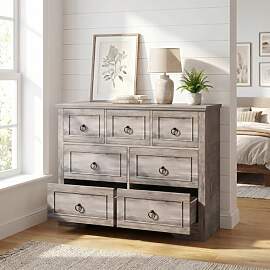 Festnight Kommode Holz Rustikal Vintage mit 7