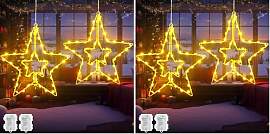 FFZZKJ Weihnachtsstern Beleuchtet Fenster 8 Modi