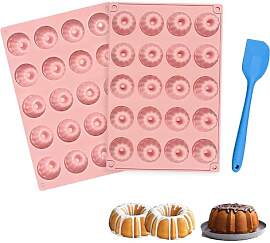 FIHODONE 2 Stück Gugelhupfform Silikon Rosa mit