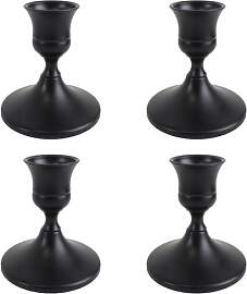 Filltown Kerzenständer Schwarz Metall Taper
