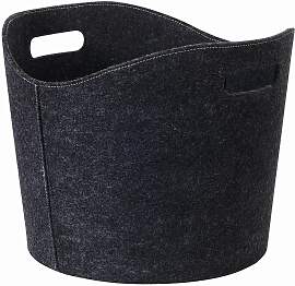 Filz-Kaminholztasche grau Ø 39cm x H 31cm