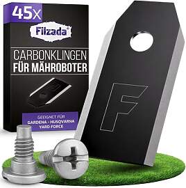 Filzada® 45x Mähroboter Messer CARBON inkl.