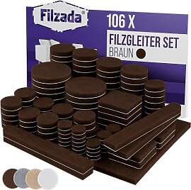 Filzada® Filzgleiter Selbstklebend Set 106 Stück 