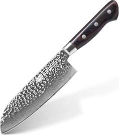 FINDKING 7-Zoll Damast Santoku-Messer,