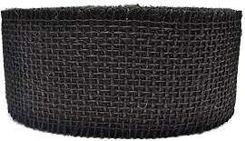 finemark 3 m x 60 mm Dekoband Jute SCHWARZ