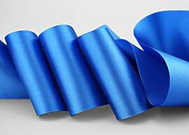 finemark 3 m x 72 mm Satinband Sophie BLAU (614)