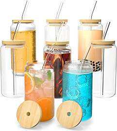 FINEW [8er Set] Trinkbecher Mit Deckel und