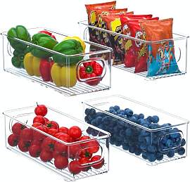 FINEW Kühlschrank Organizer 4er Set, Stapelbar