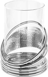 Fink edles Windlicht 25x18 cm aus Glas-Aluminium