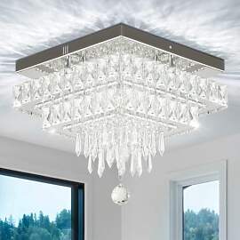 Finktonglan Deckenleuchte 33cm Deckenlampe Quadrat 