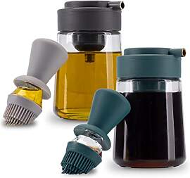 Fino Casa 2er Set 3in1 Ölflasche mit Pinsel und