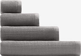 Fiorala Waffel-baumwollhandtuch Nerz Grau &