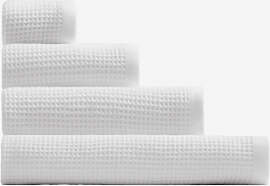 Fiorala Waffel-baumwollhandtuch Weiss &