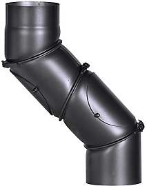 FIREFIX R120/UB Universal-Ofenrohrbogen aus 2 mm