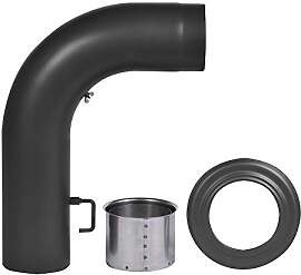 FIREFIX R150/SBR Winkelrohrbogenset schwarz rund