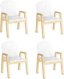 FirFurd 4er Set Kinderstühle, Stuhl mit Armlehne, 