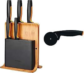 Fiskars Bambus Design-Messerblock mit 5 Messern